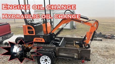 chinese mini excavator hydraulic oil|chinese mini ff12 oil change.